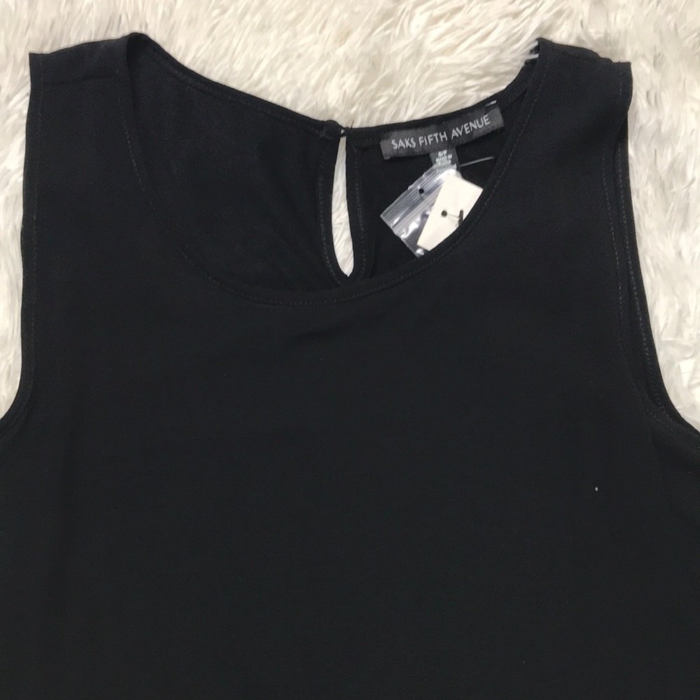 Saks Fifth Avenue Sleeveless Sheer Top - Picture 13 of 13